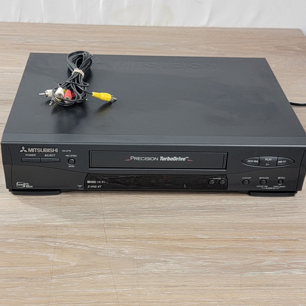Mitsubishi HS-U778 S-VHS ET VCR Precision TurboDrive Hi-Fi Stereo Player Black